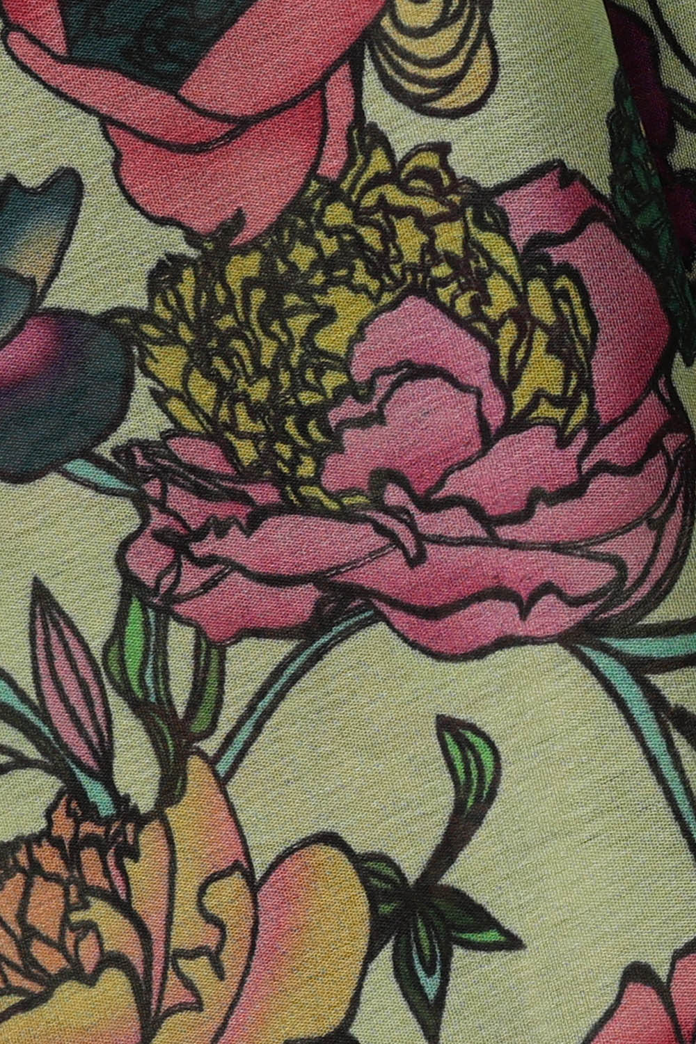 Image of A Beautiful Floral Printed Crepe Silk Saree