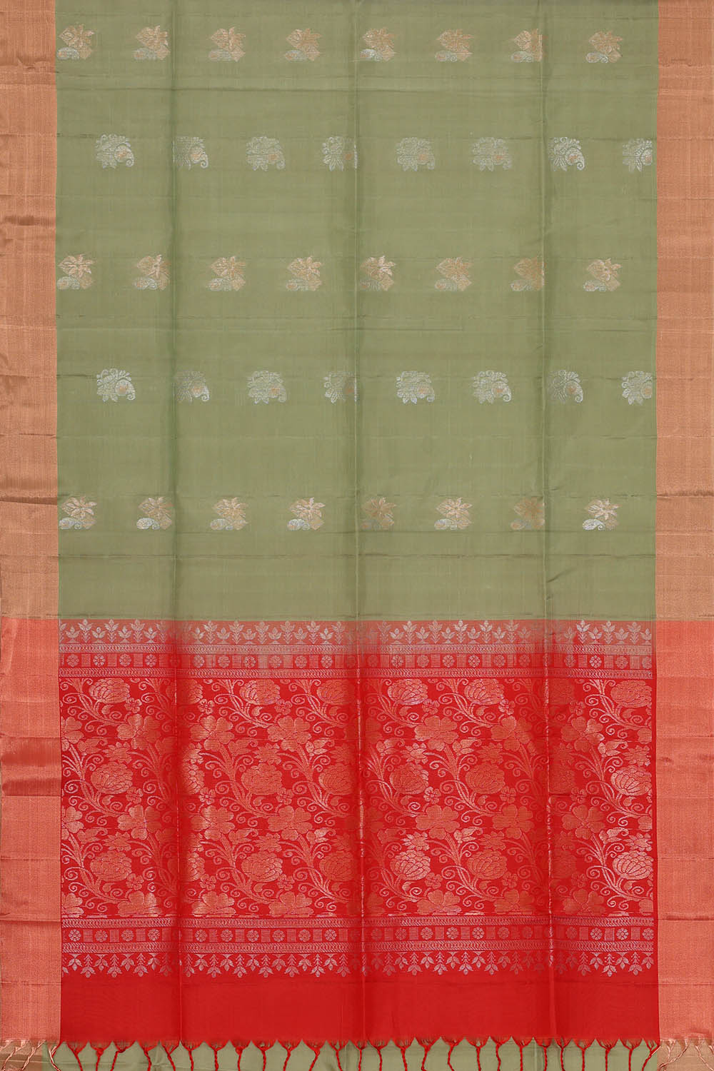 Image of Sage Green South Silk Saree