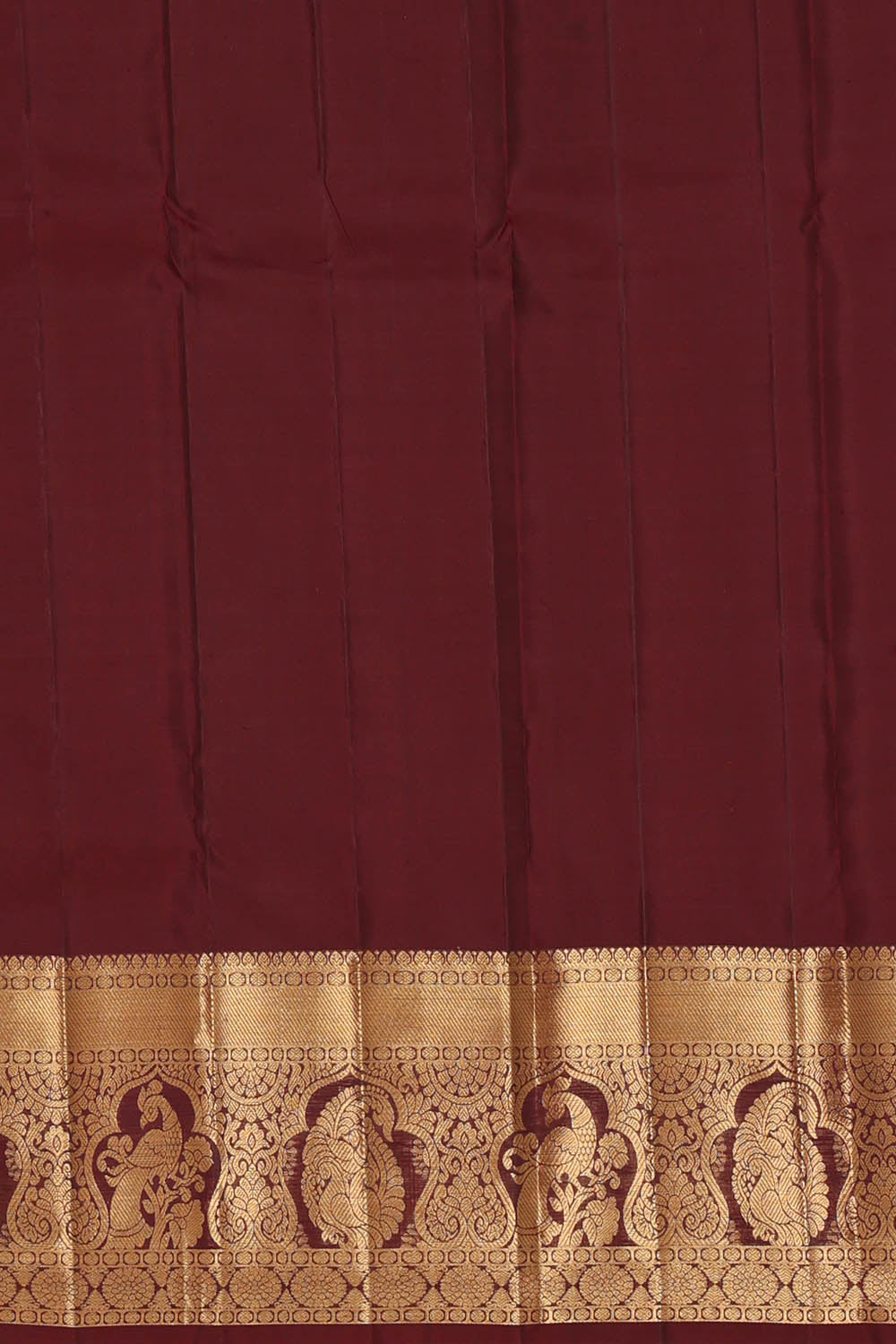 Image of Rust-Orange South Silk Saree
