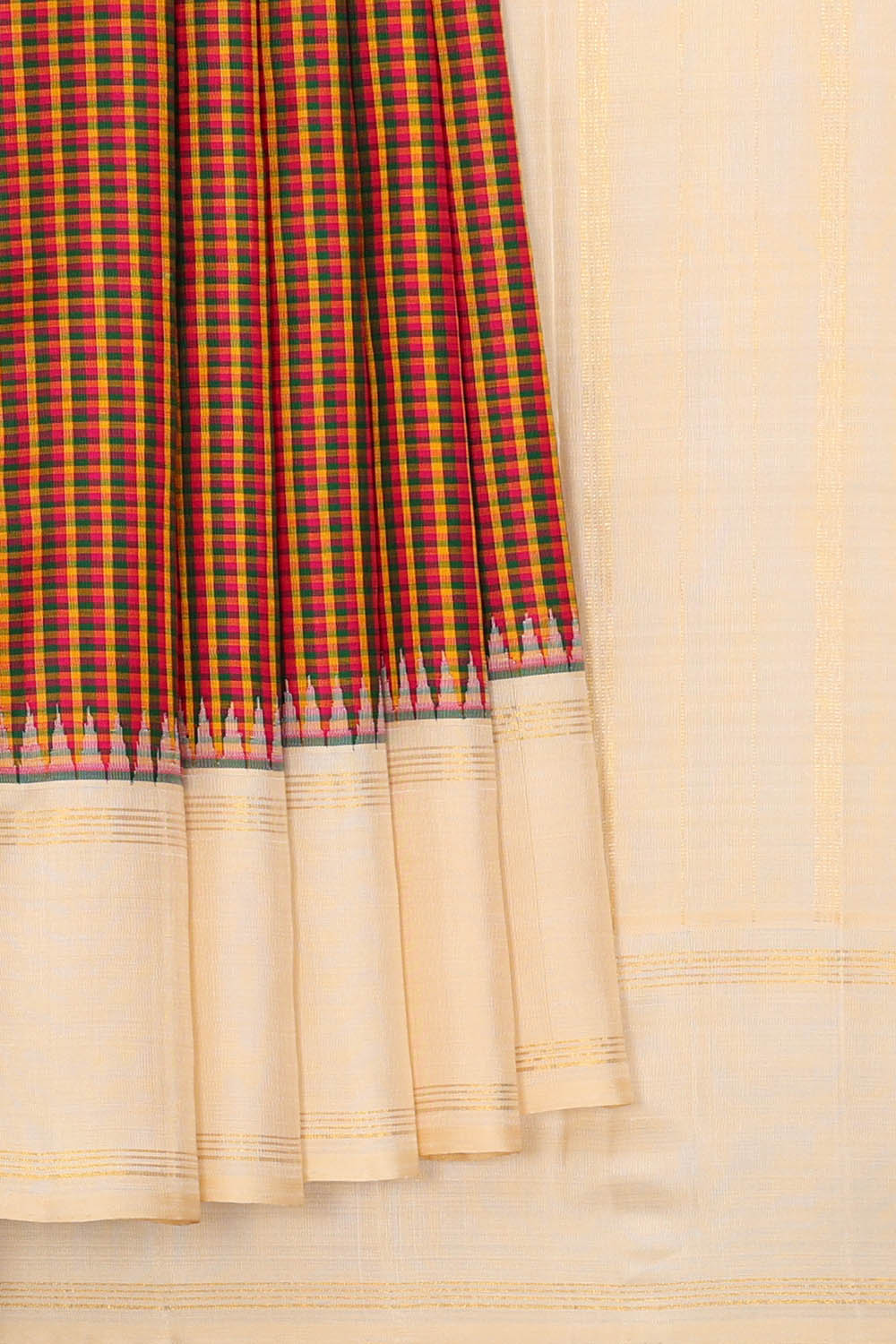 Image of Multi-Coloured Arani Silk Saree