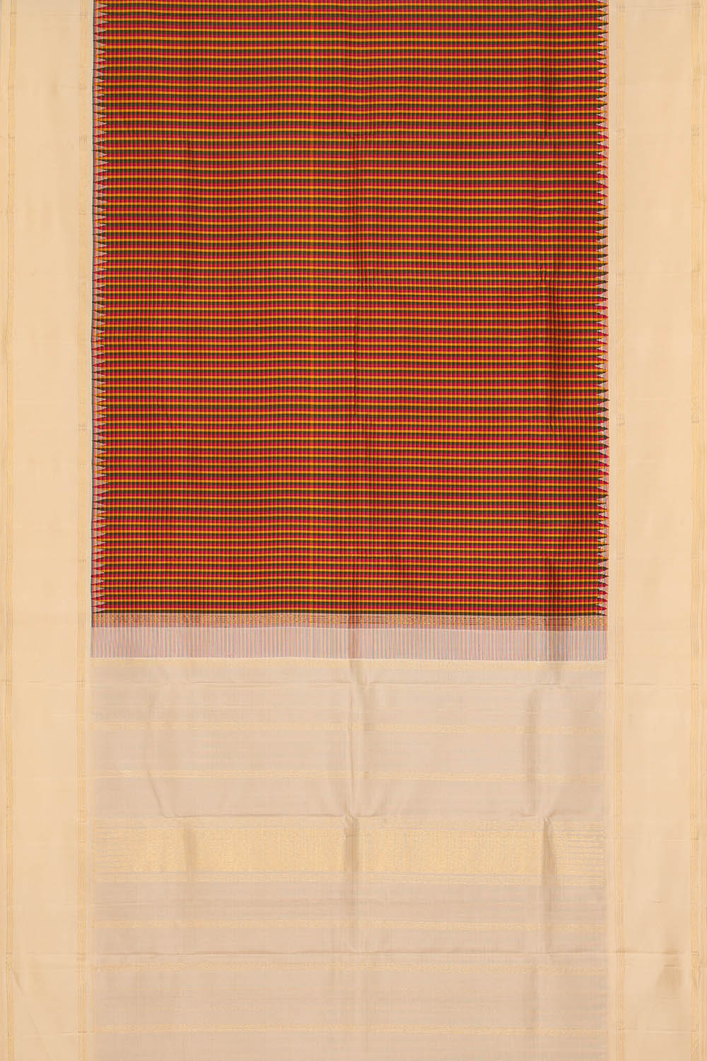 Image of Multi-Coloured Arani Silk Saree