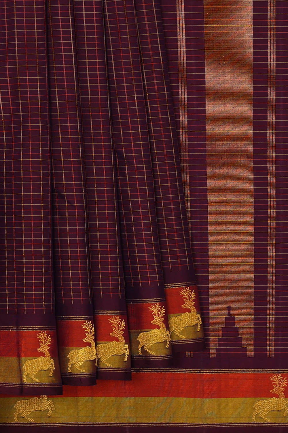Image of Violet Arani Silk Saree