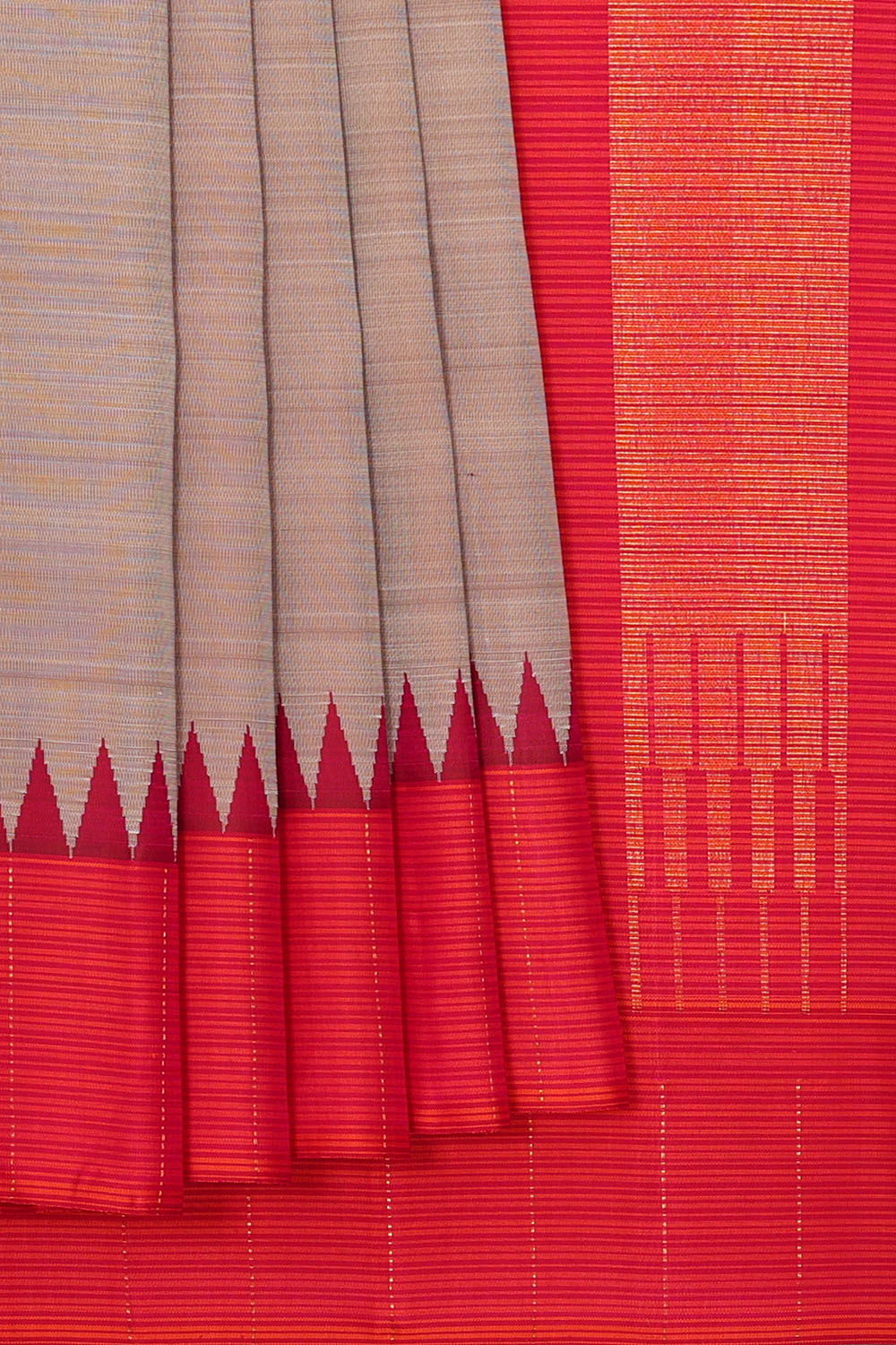 Image of Grey Arani Silk Saree