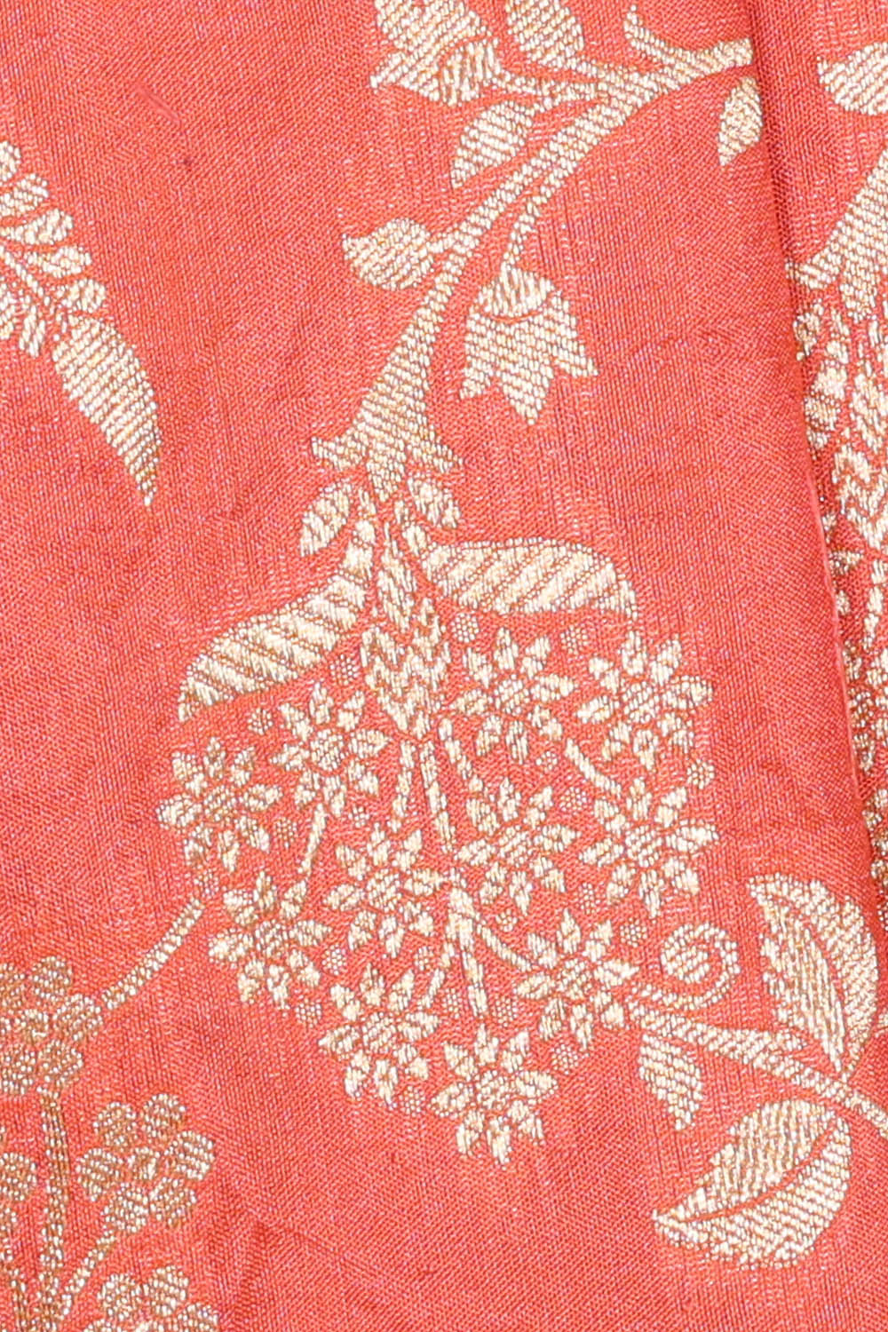 Image of Onion-Pink Banarasi Silk Saree