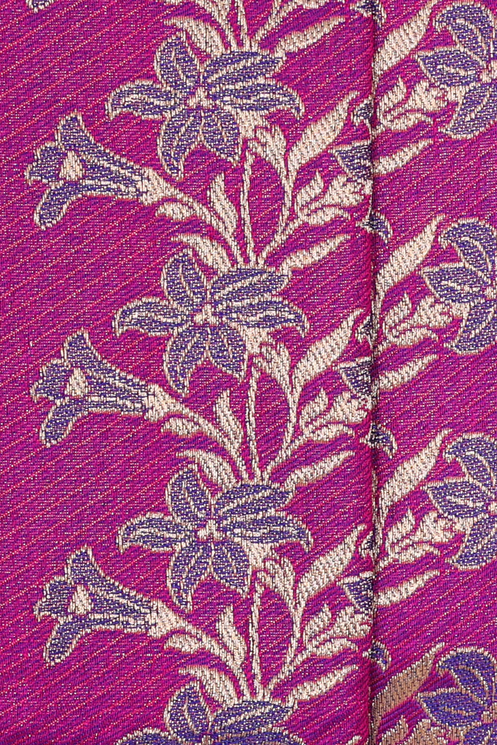 Image of Violet Banarasi Silk Saree