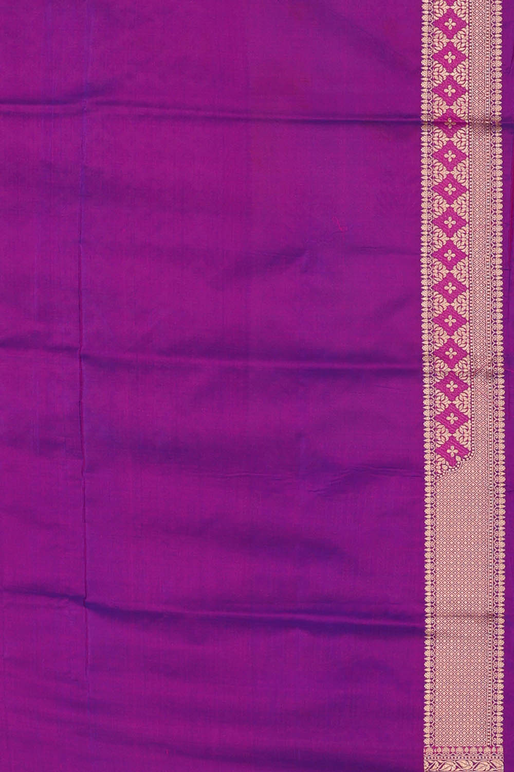 Image of Violet Banarasi Silk Saree