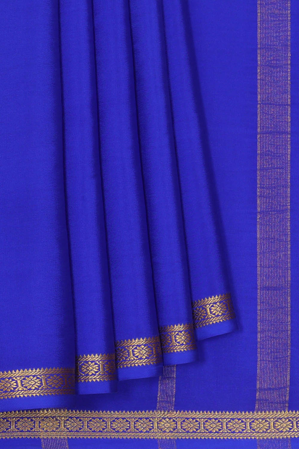 Image of Royal-Blue South Silk Saree