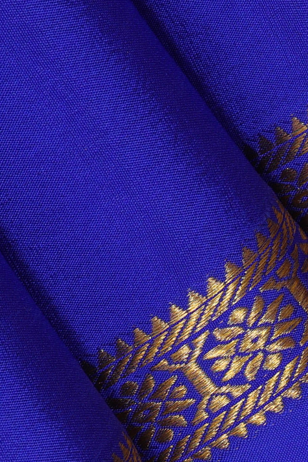 Image of Royal-Blue South Silk Saree