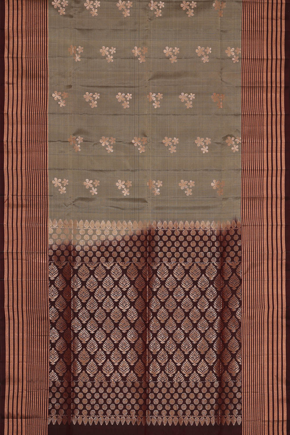Image of Grey South Silk Saree