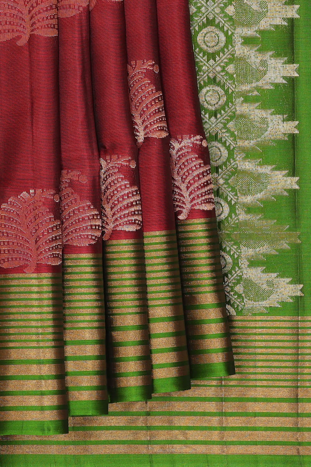 Image of Maroon South Silk Saree