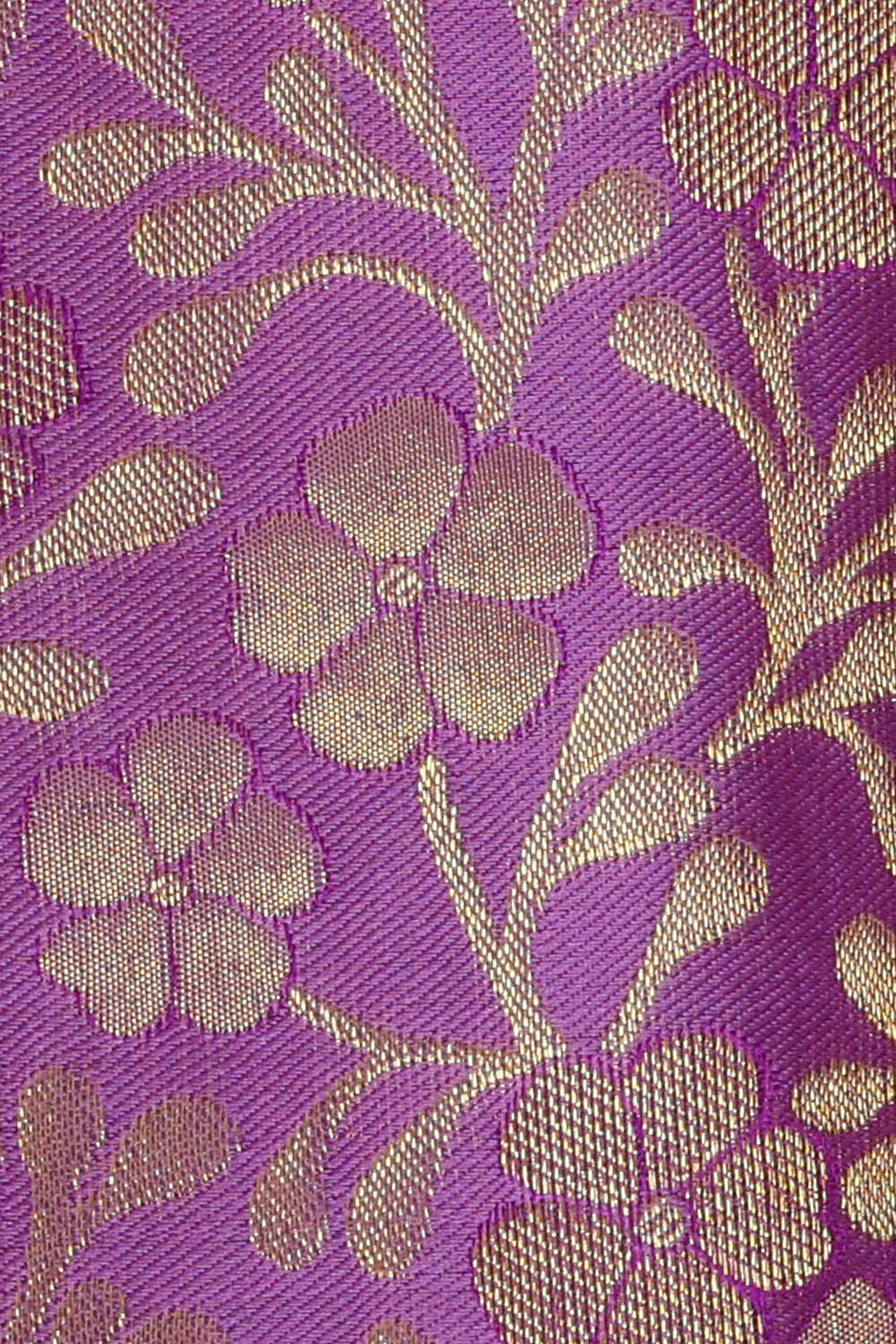 Image of Purple South Silk Brocade Saree
