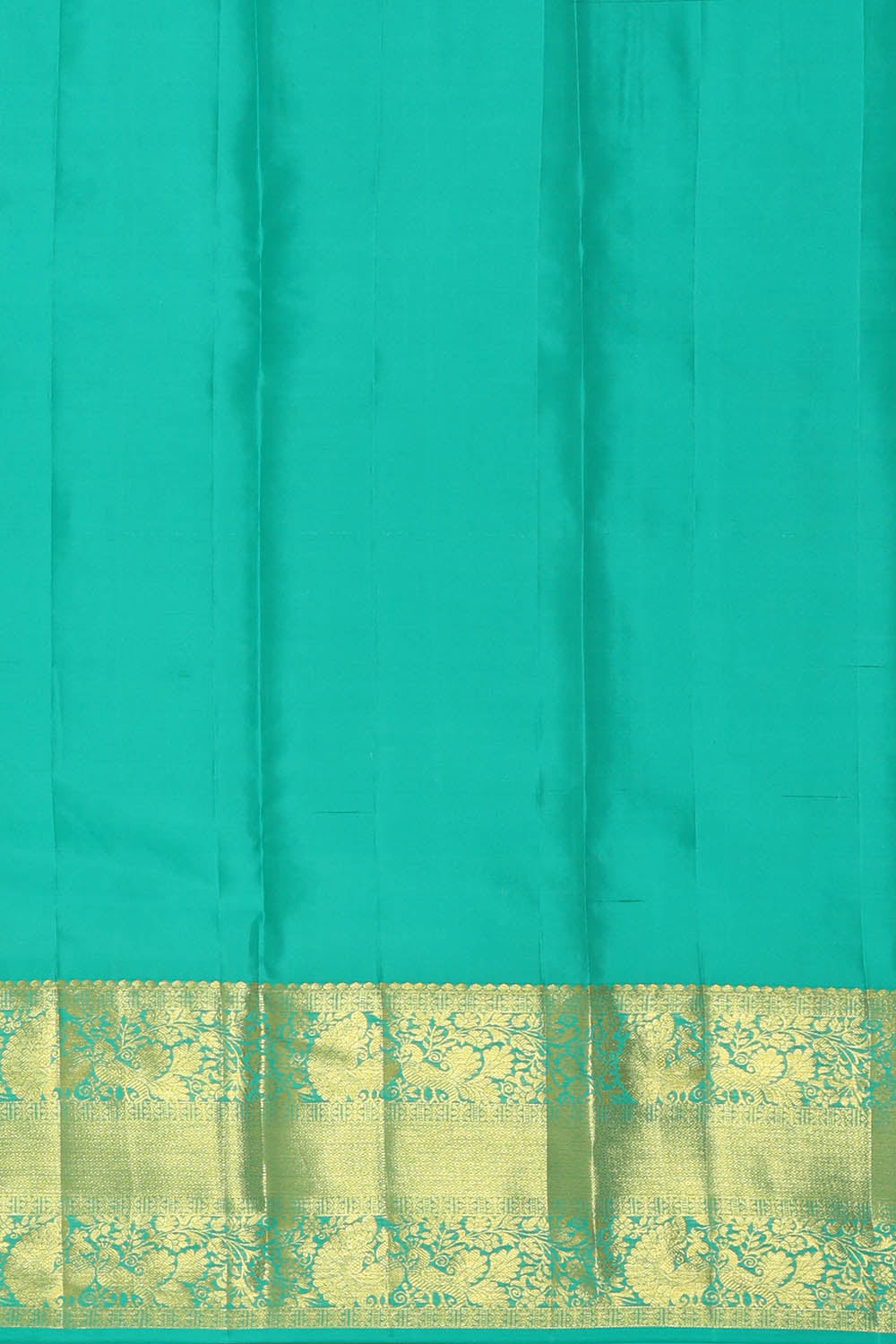 Image of Sea-Blue South Silk Brocade Saree