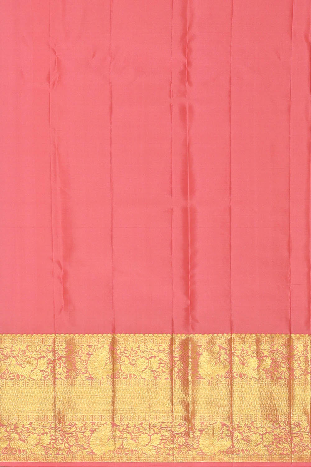 Image of Coral-Pink South Silk Brocade Saree
