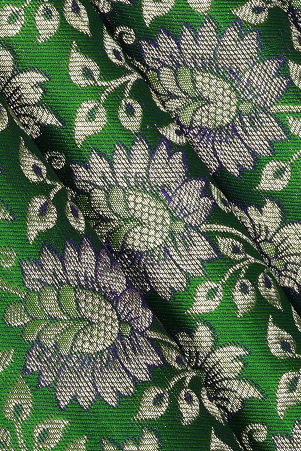 Image of Green South Silk Brocade Saree