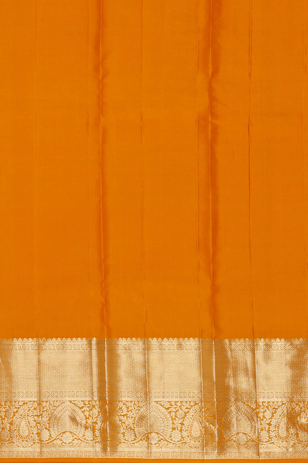 Image of Orange South Silk Brocade Saree
