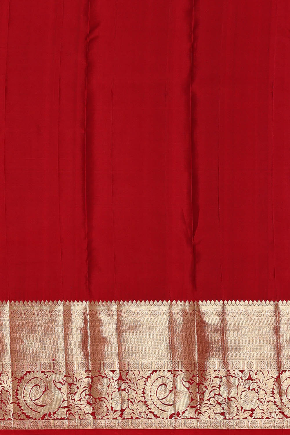 Image of Rust-Orange South Silk Saree