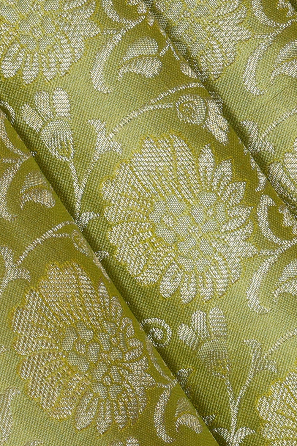 Image of Green South Silk Brocade Saree