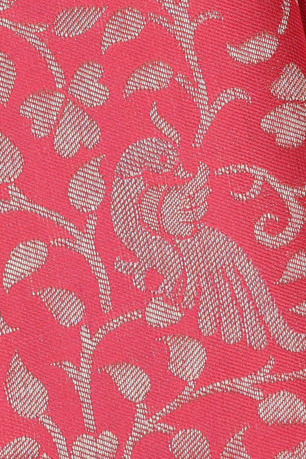 Image of Fuchsia-Pink South Silk Brocade Saree