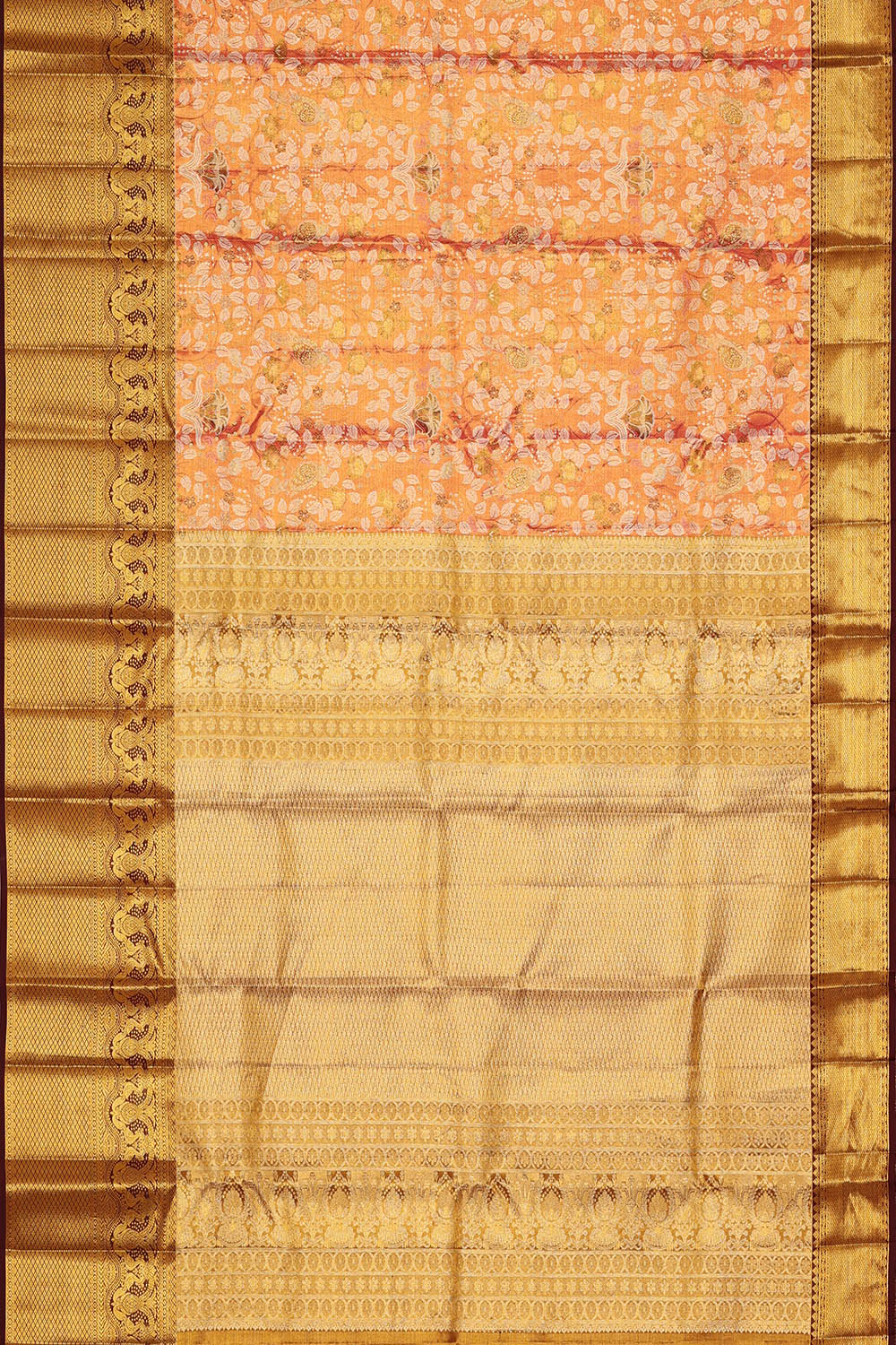 Image of Kanchipattu Pink Tissue Brocade Saree