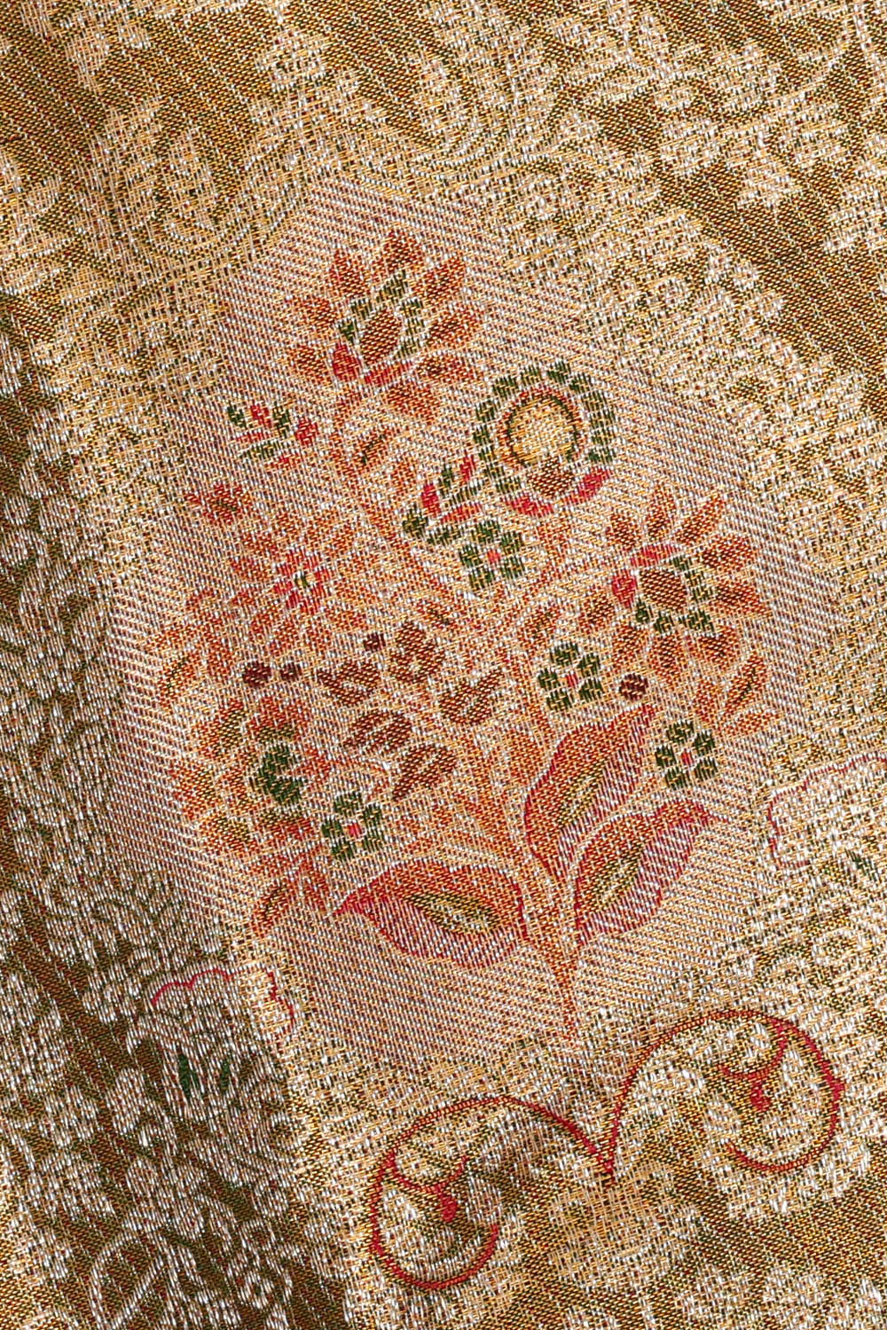 Image of Kanchipattu Green Tissue brocade saree