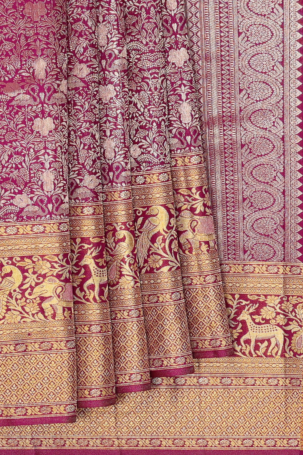 Image of Kanchipattu Purple Brocade saree