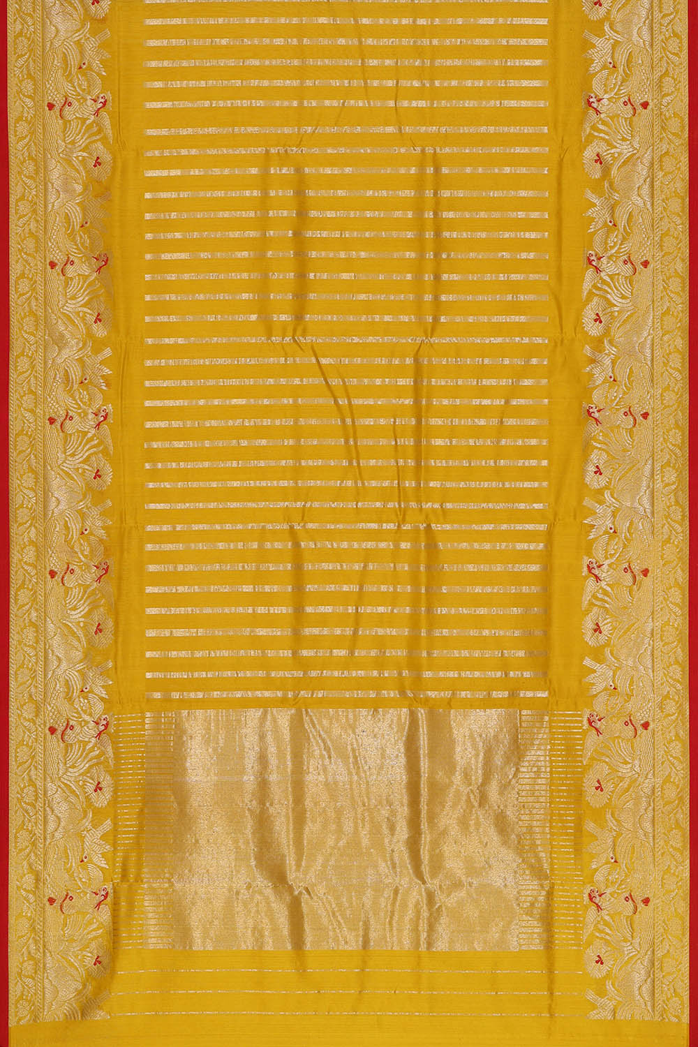 Image of Yellow Chanderi Silk Saree