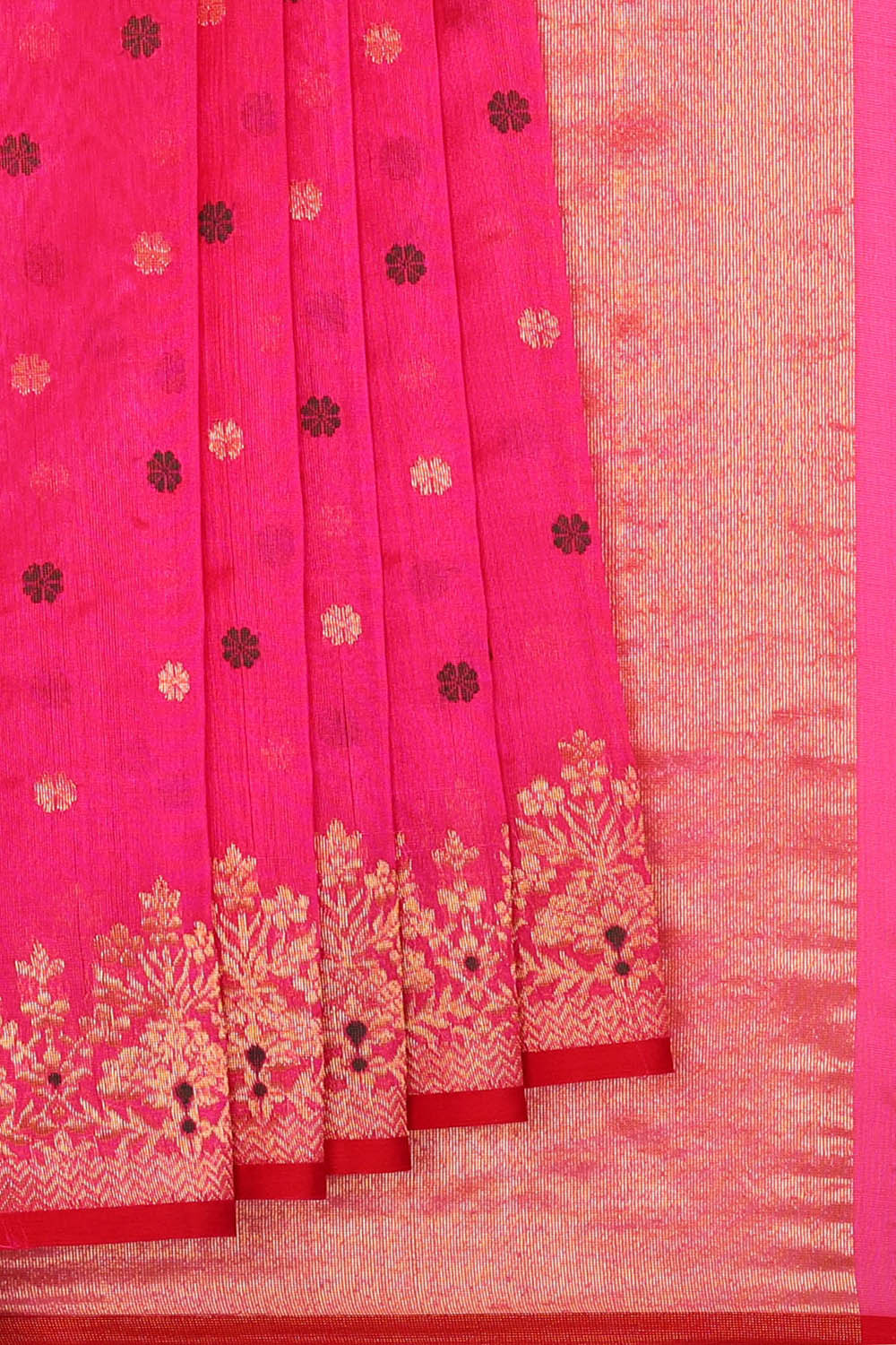 Image of Pink Chanderi Silk Saree