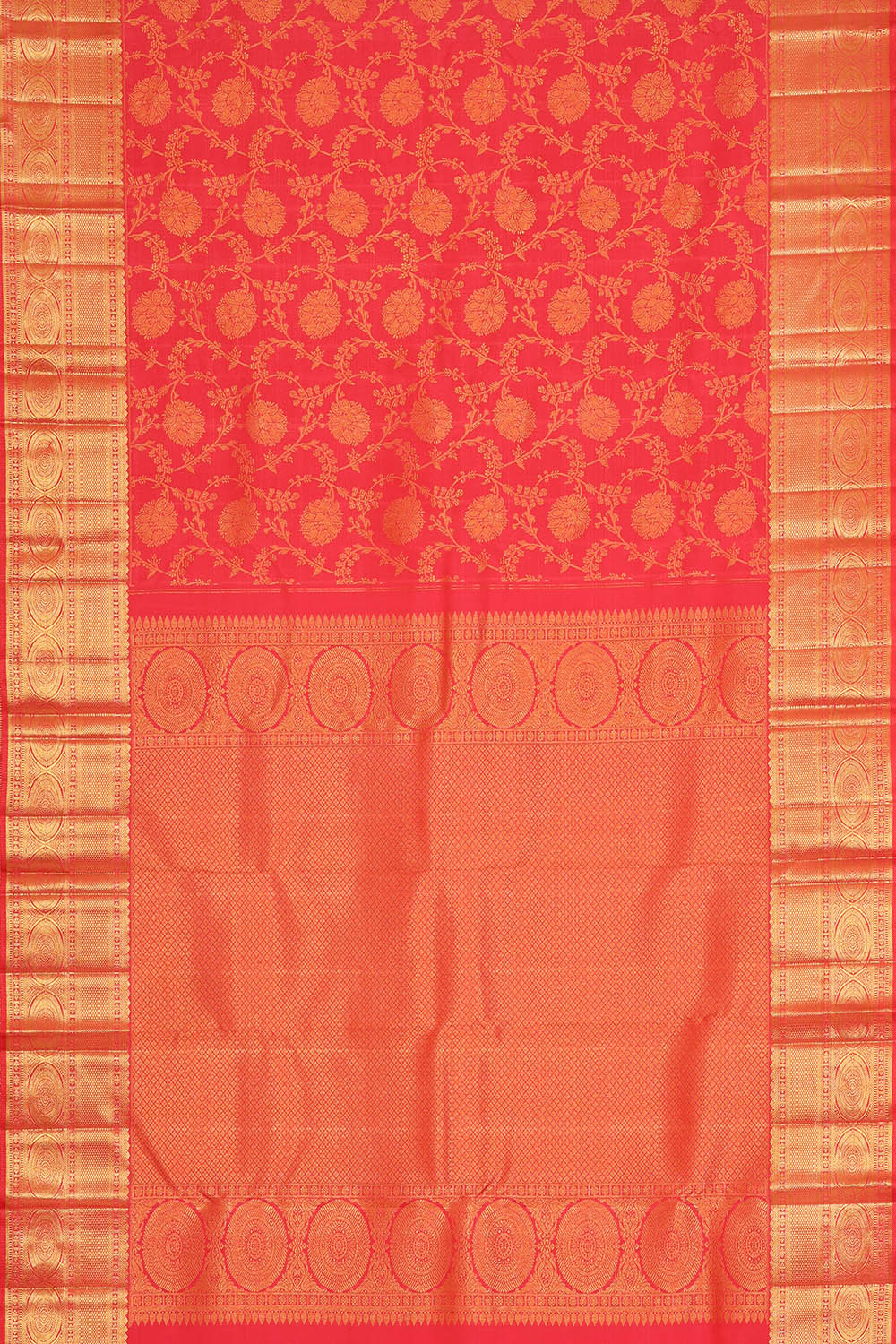 Image of Fuchsia-Pink Kanchipattu Brocade Saree