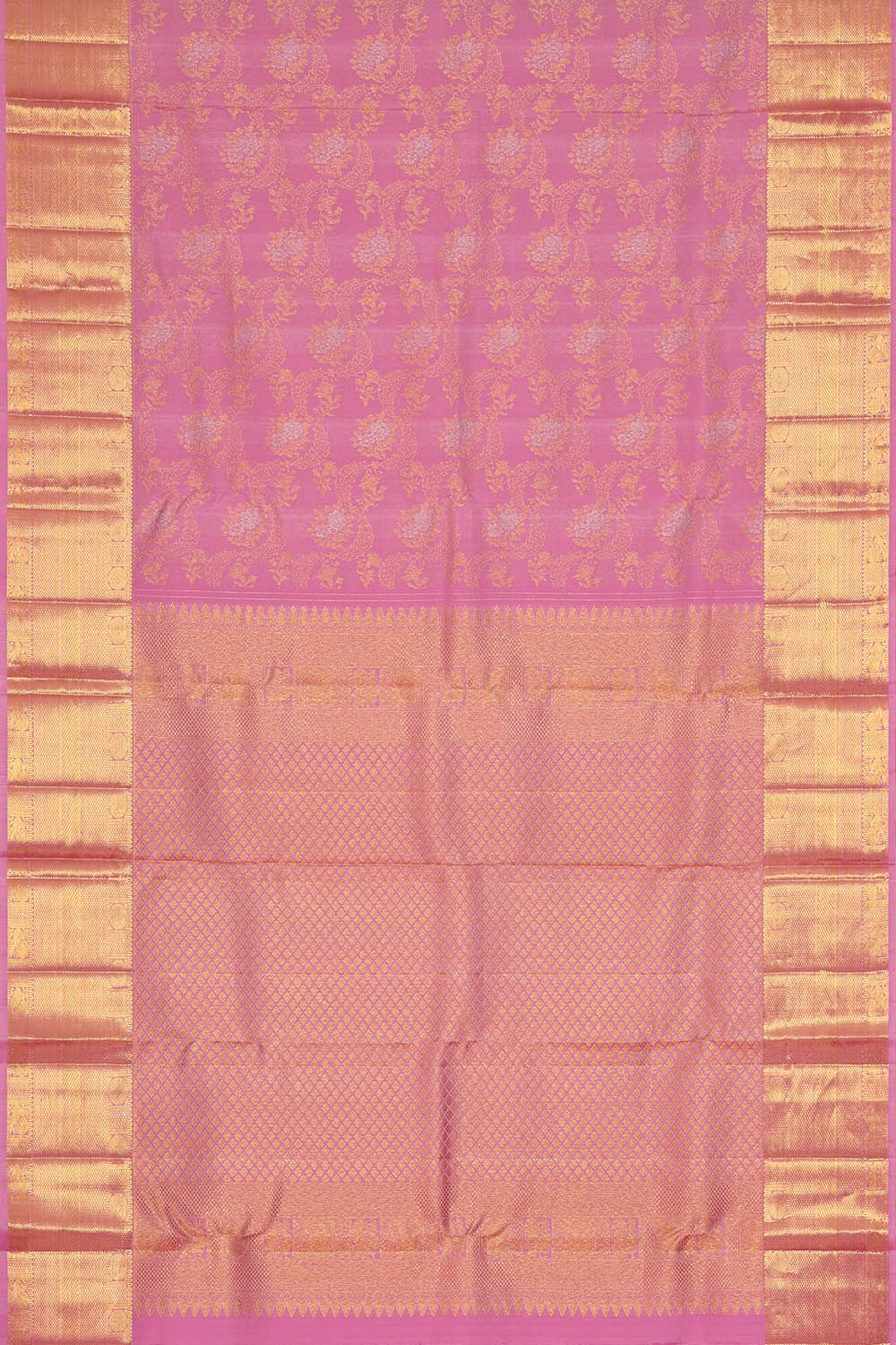 Image of Pink Kanchipattu Brocade Saree