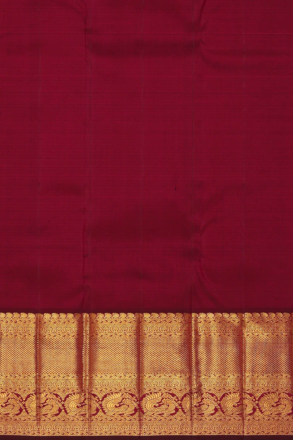 Image of Maroon Brocade Kanchipattu Saree
