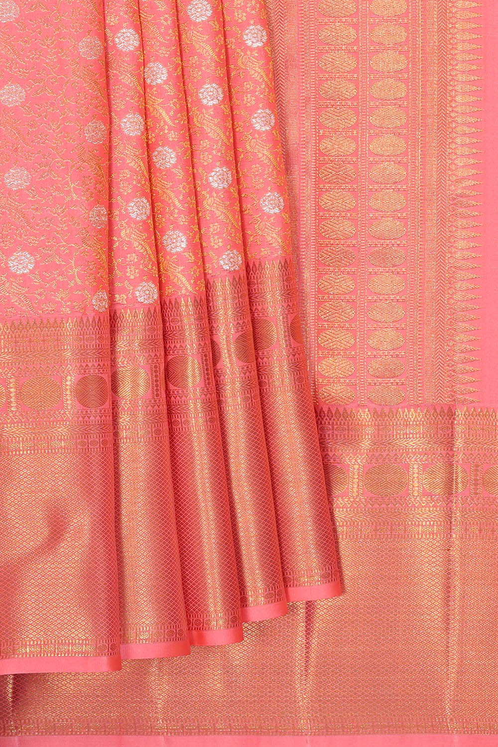 Image of Pink Kanchipattu Brocade Saree