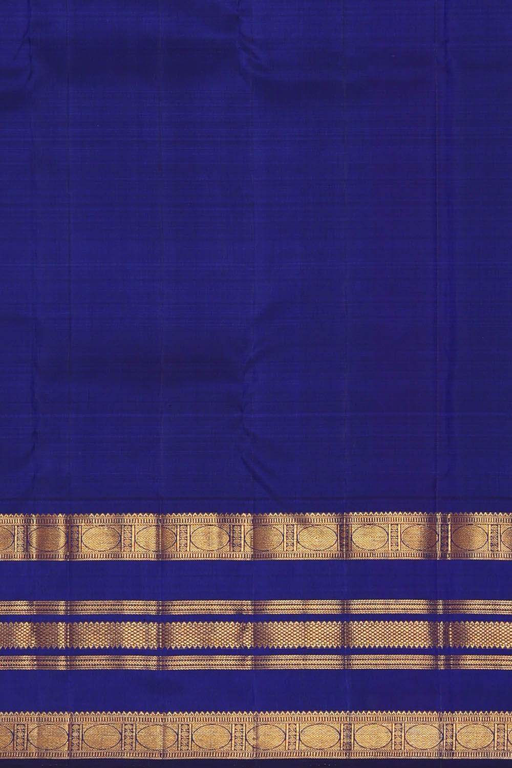 Image of Indigo-Blue Kanchipattu Kattam Saree