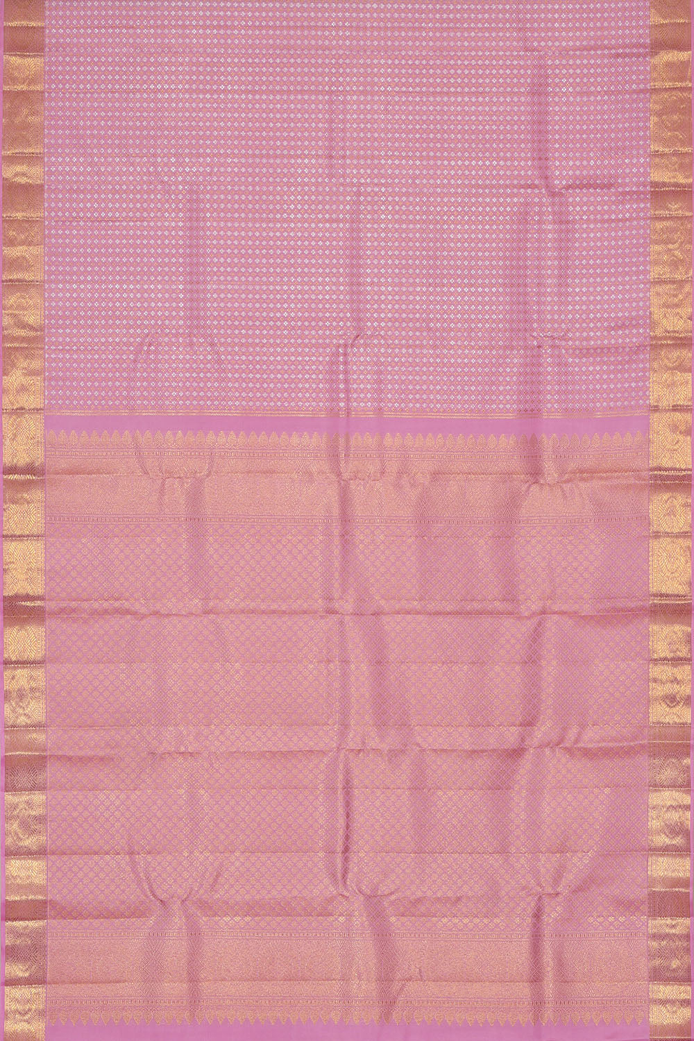 Image of Lavender Kanchipattu Brocade Silk Saree