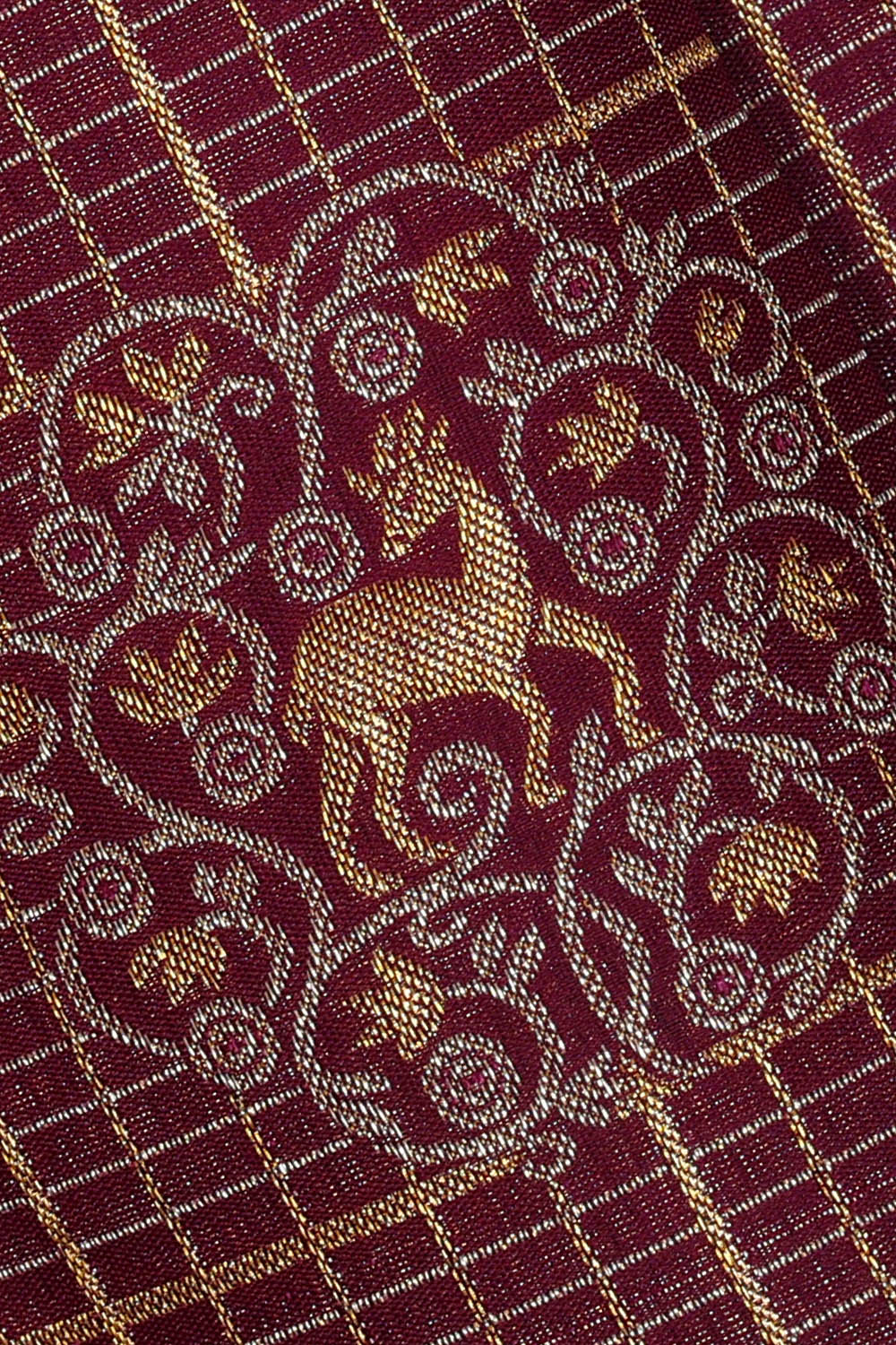 Image of Maroon Kanchipattu Brocade Saree