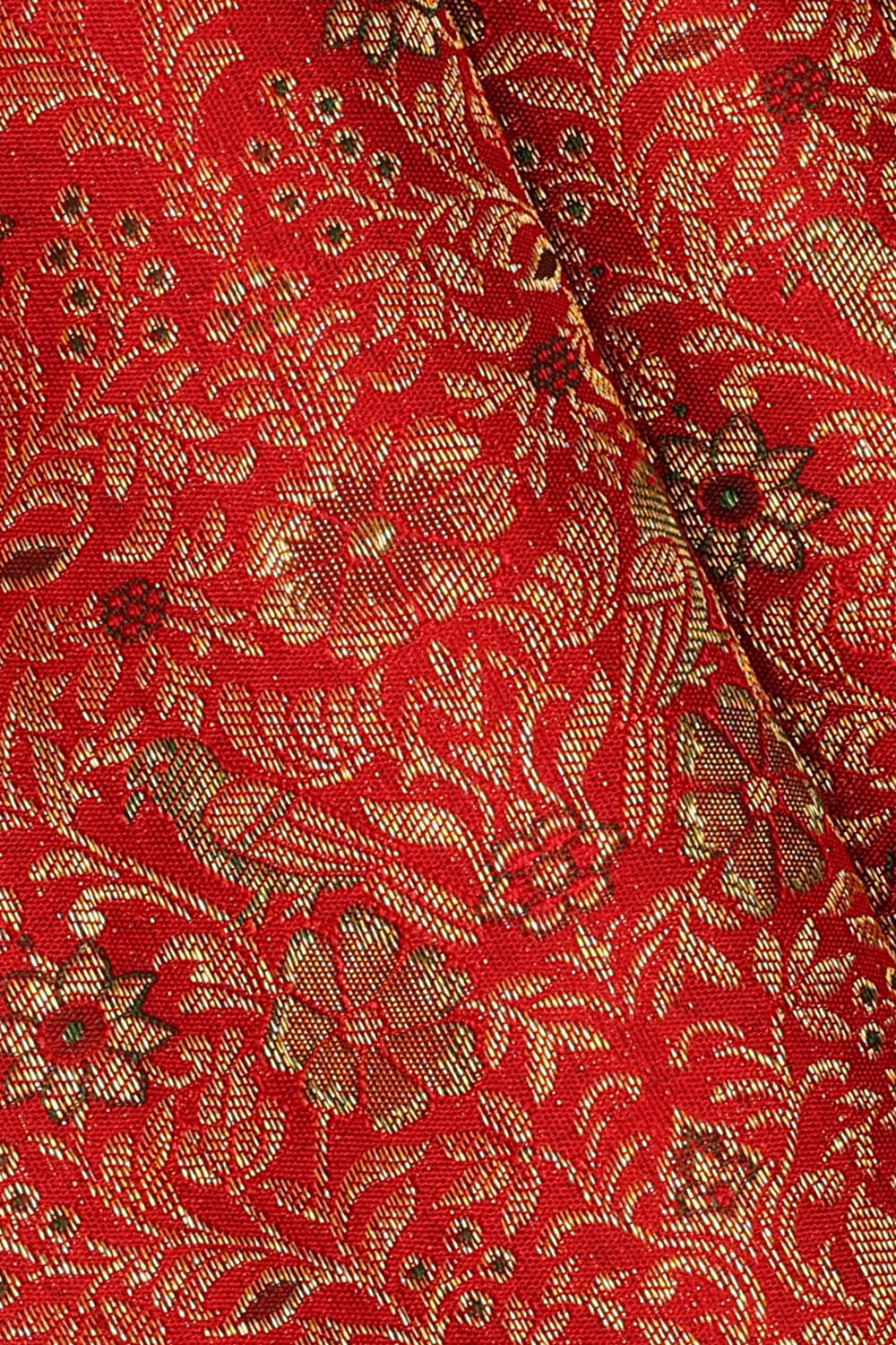 Image of Red Kanchipattu Brocade Saree
