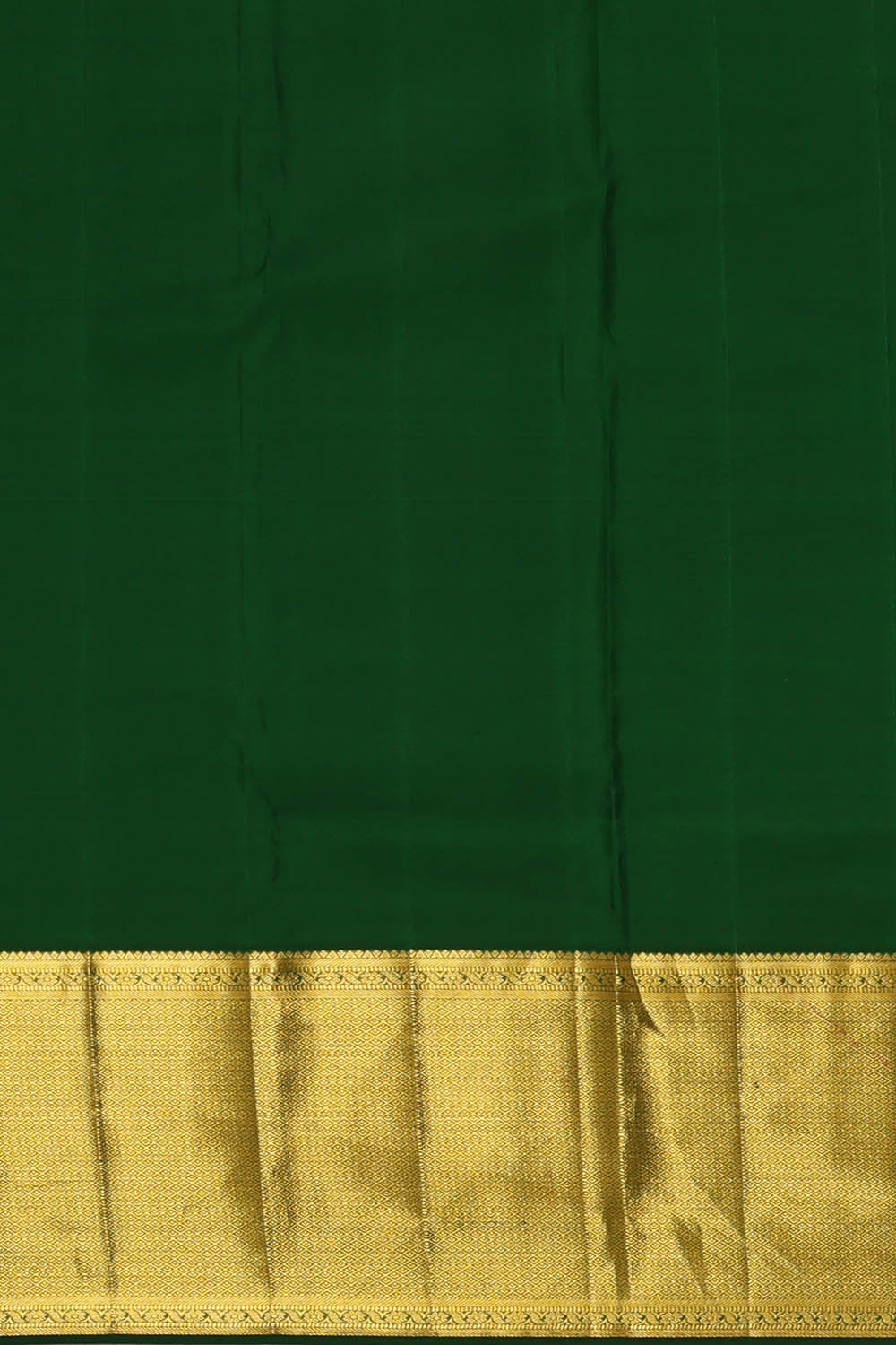Image of Kanchipattu Bottle-Green Brocade Saree