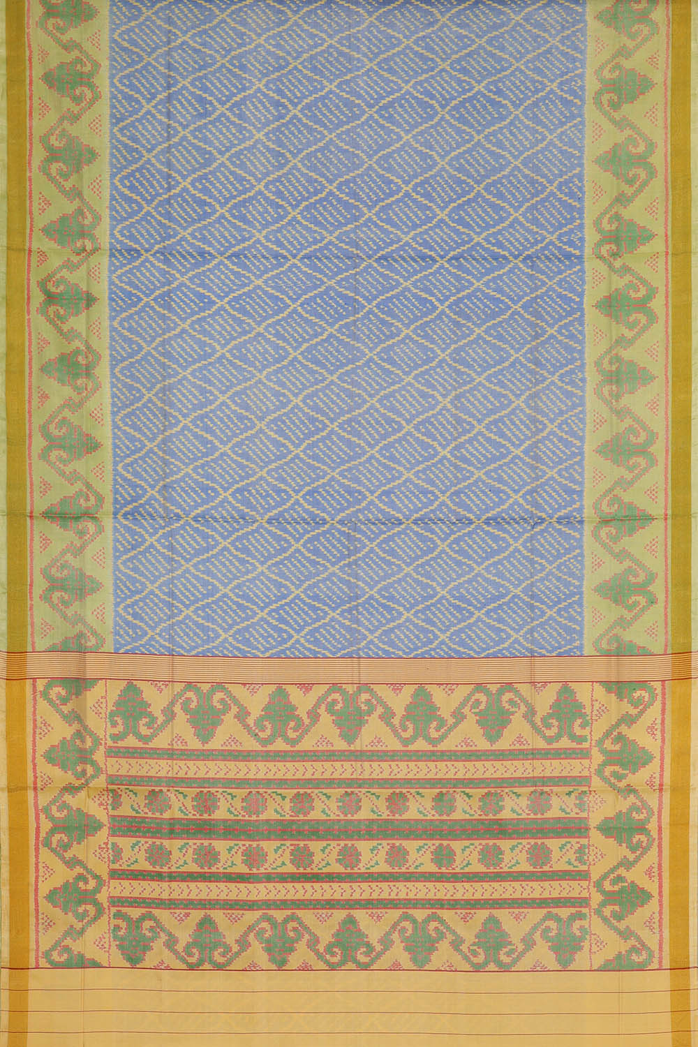 Image of Smoky Blue Rajkot Silk Saree