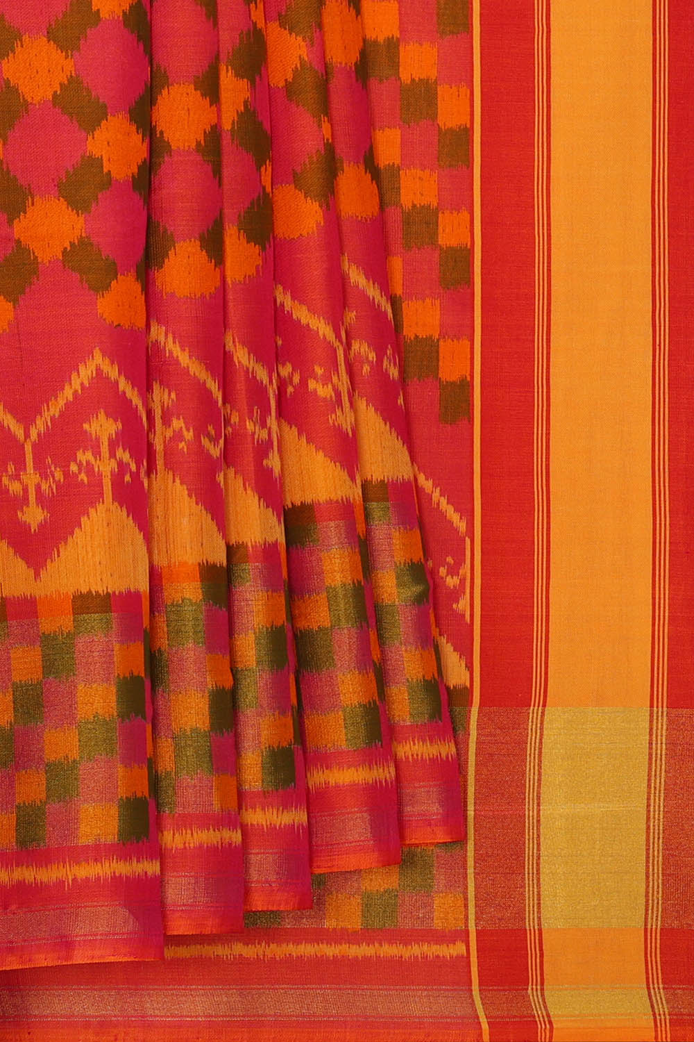 Image of Pink Rajkot Silk Saree