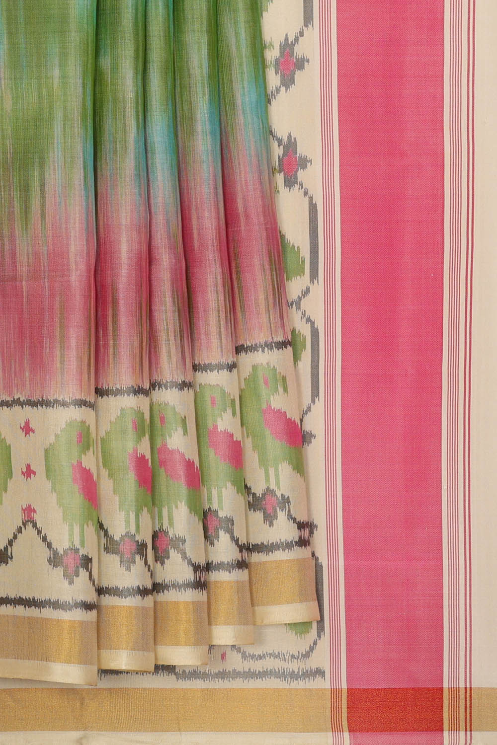 Image of Multi-Coloured Rajkot Silk Saree