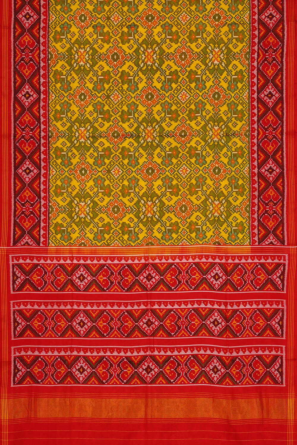 Image of Yellow Rajkot Silk Saree