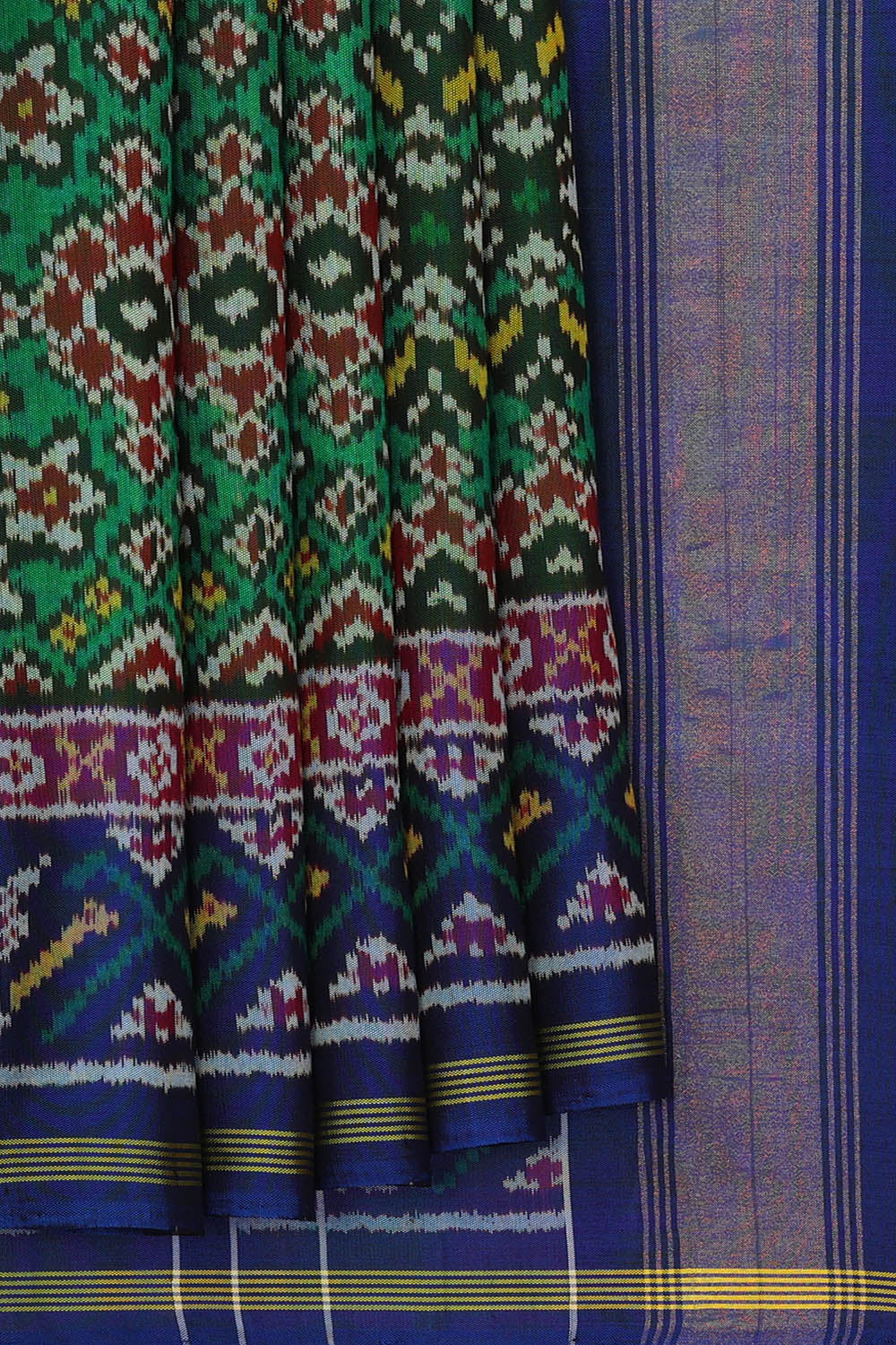 Image of Green Rajkot Silk Saree