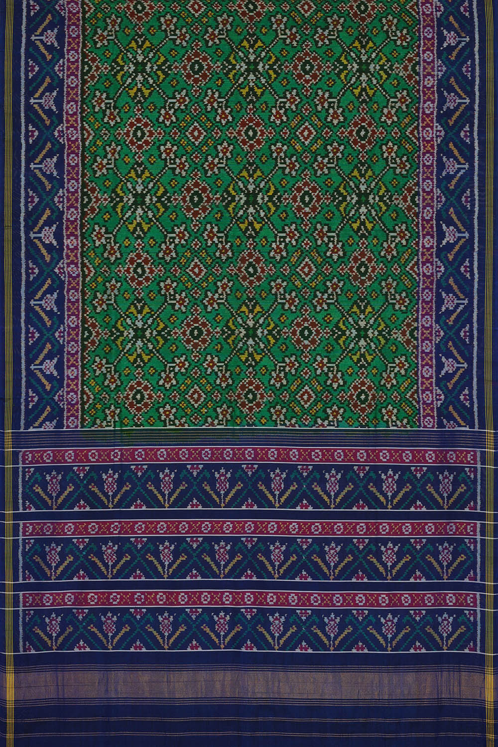 Image of Green Rajkot Silk Saree
