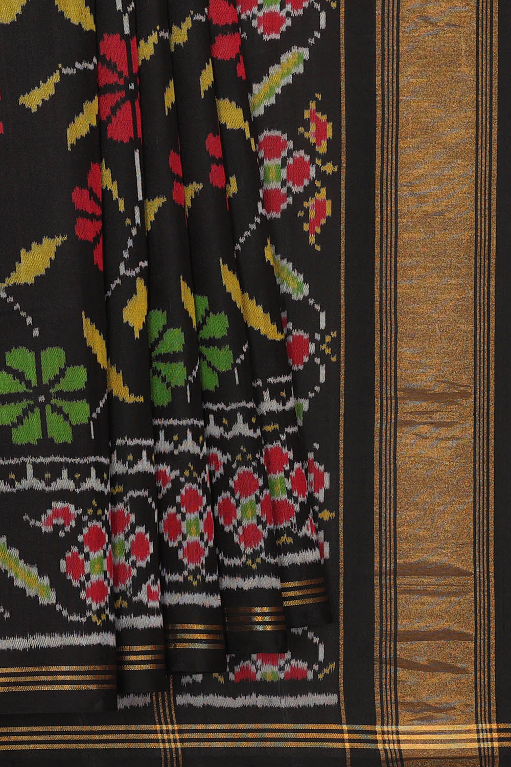 Image of Black Rajkot Silk Saree