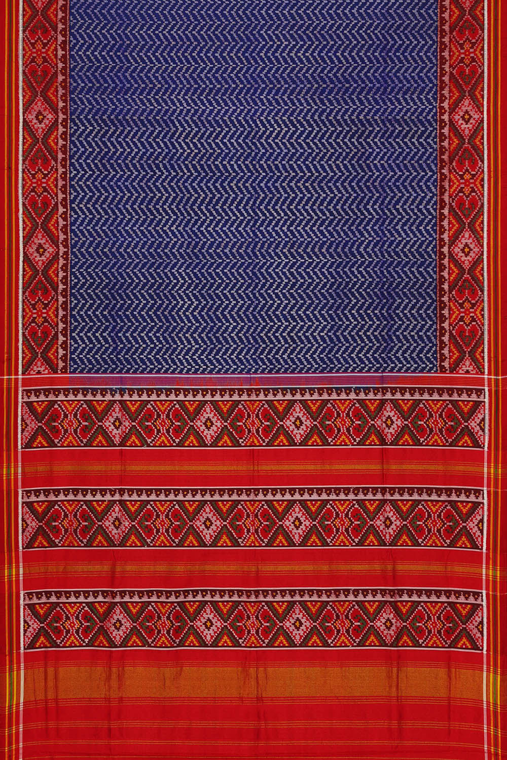 Image of Navy-Blue Rajkot Silk Saree