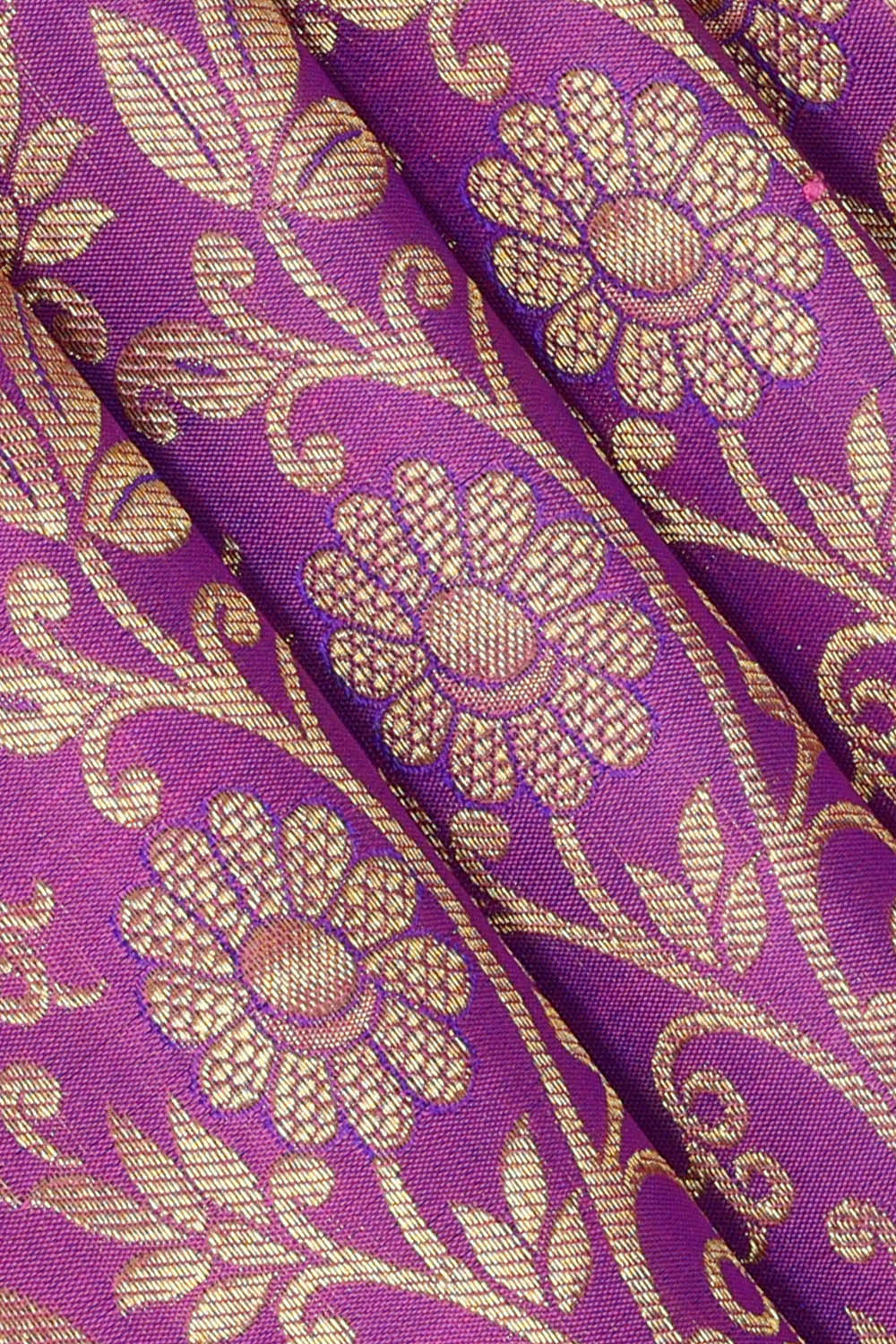 Image of Lavender-Purple Kanchipattu Brocade Saree