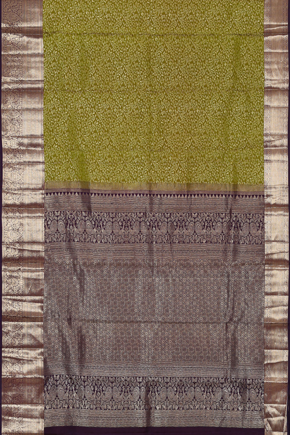Image of Green Kanchipattu Brocade Saree