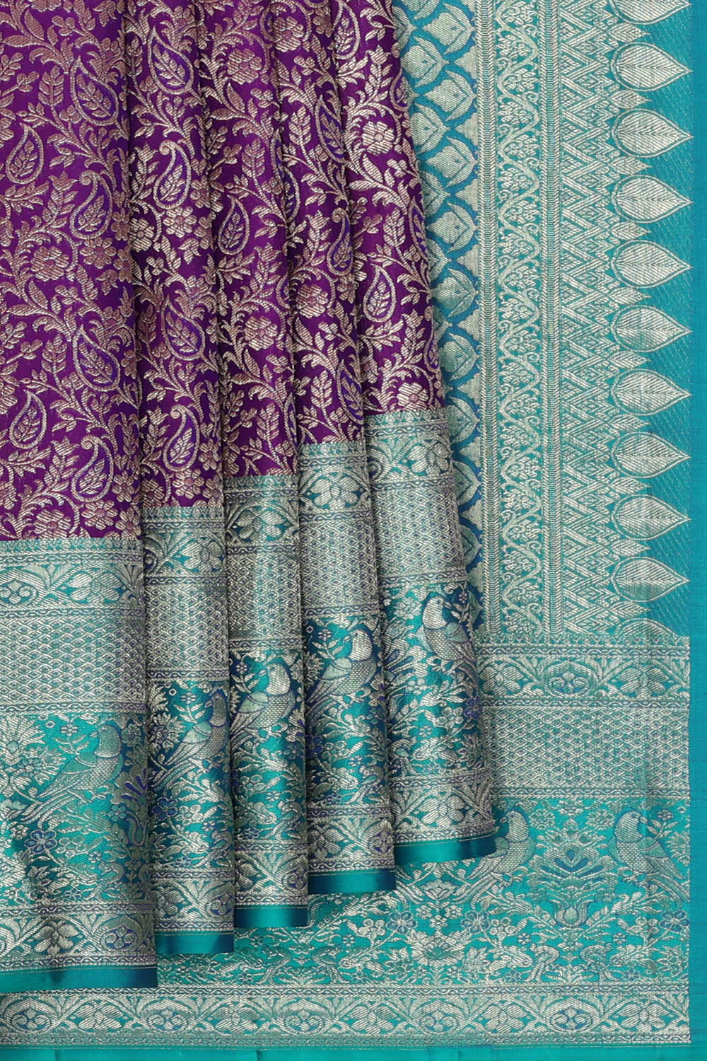 Image of Purple Kanchipattu Brocade Saree