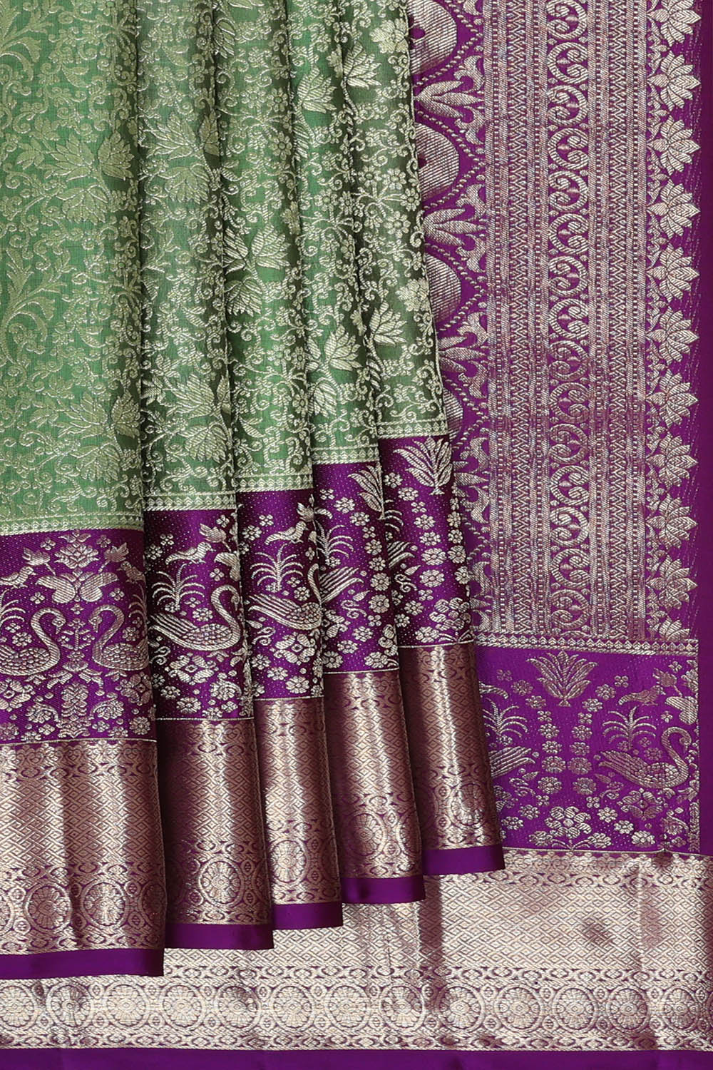 Image of Green Kanchipattu Brocade Saree