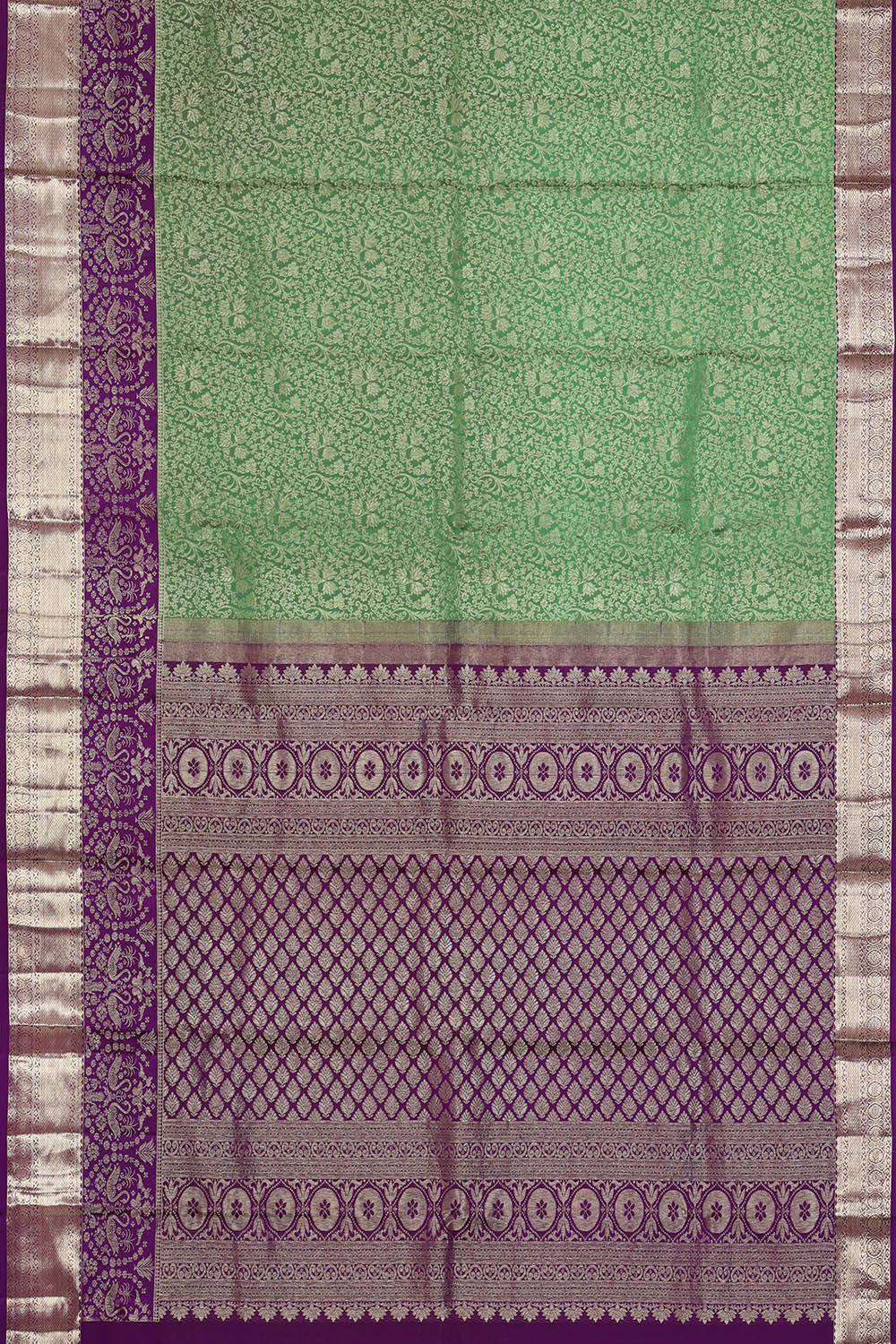 Image of Green Kanchipattu Brocade Saree