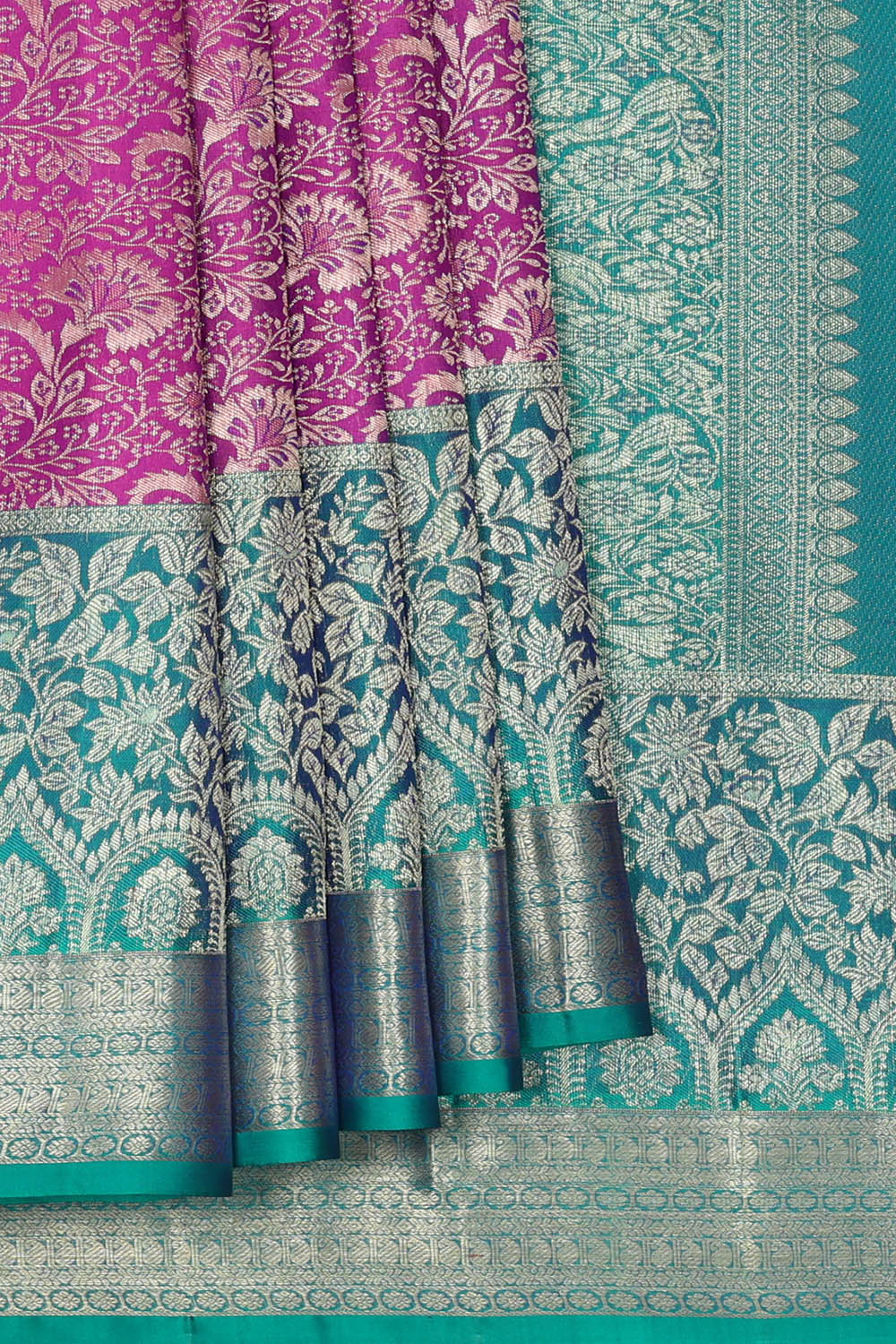 Image of Kanchipattu Purple Brocade Saree